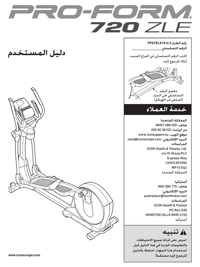 Pro-Form 720 Zle Elliptical User manual Pro-Form 720 Zle Elliptical User manual