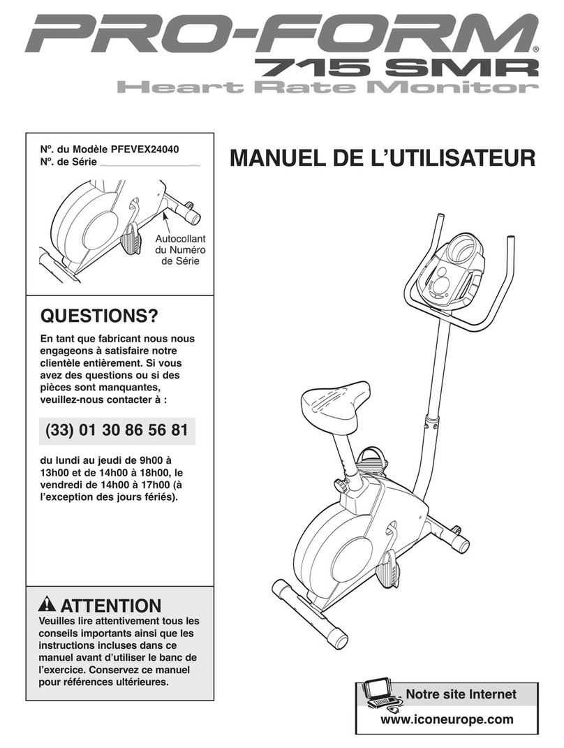Pro-Form 715 Smr Bike User manual
