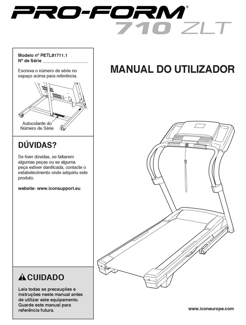 Pro-Form 710 Zlt Treadmill Setup guide