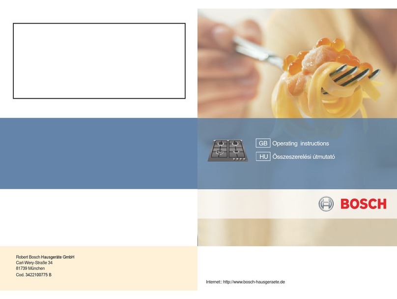 Bosch Cooker Hob User manual
