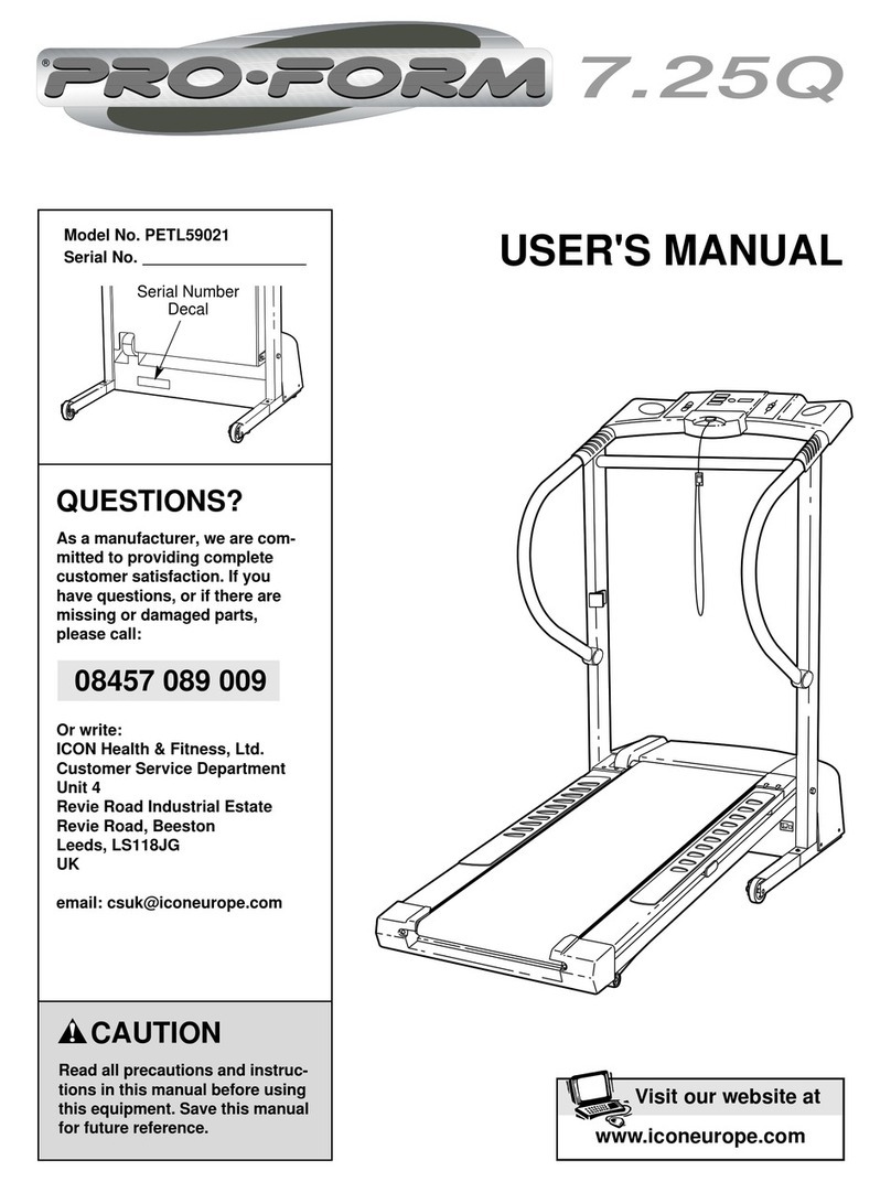 Pro-Form 7.25q User manual Pro-Form 7.25q User manual