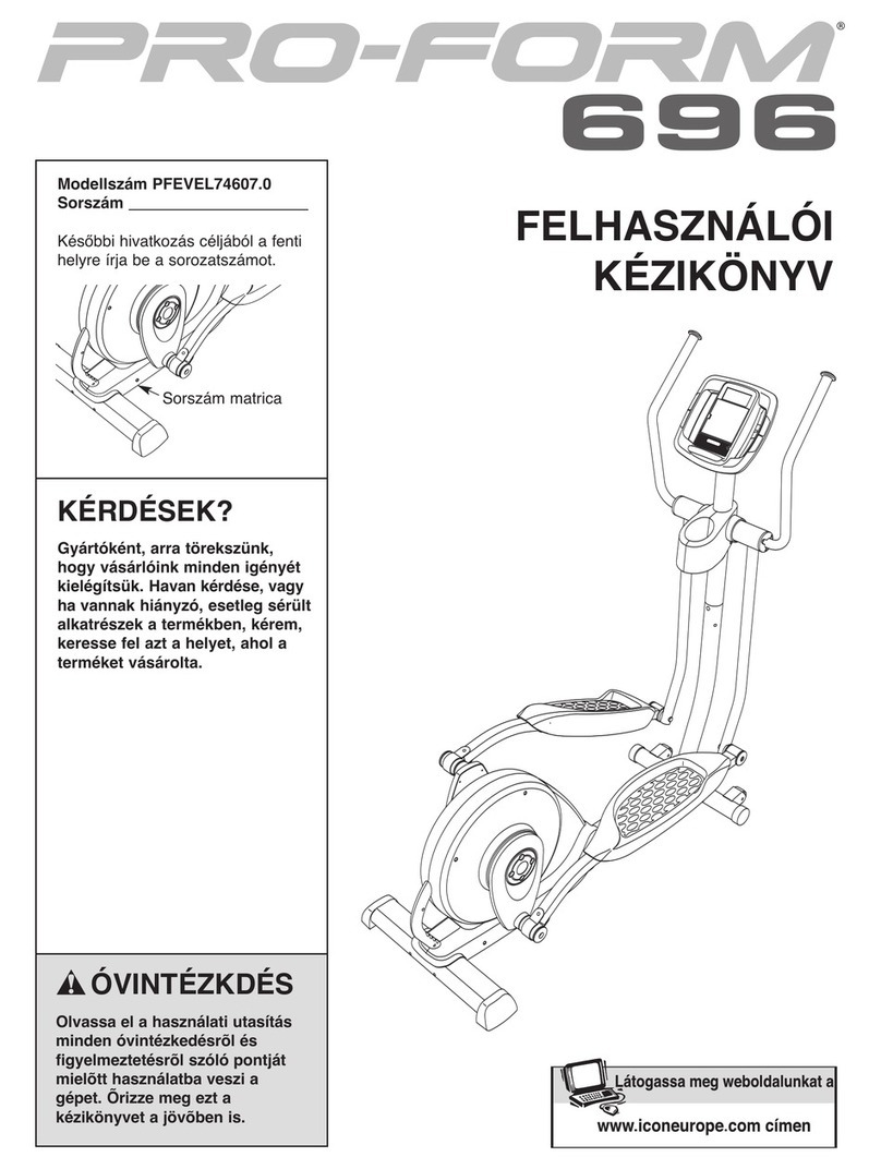 Pro-Form 696 Elliptical User manual