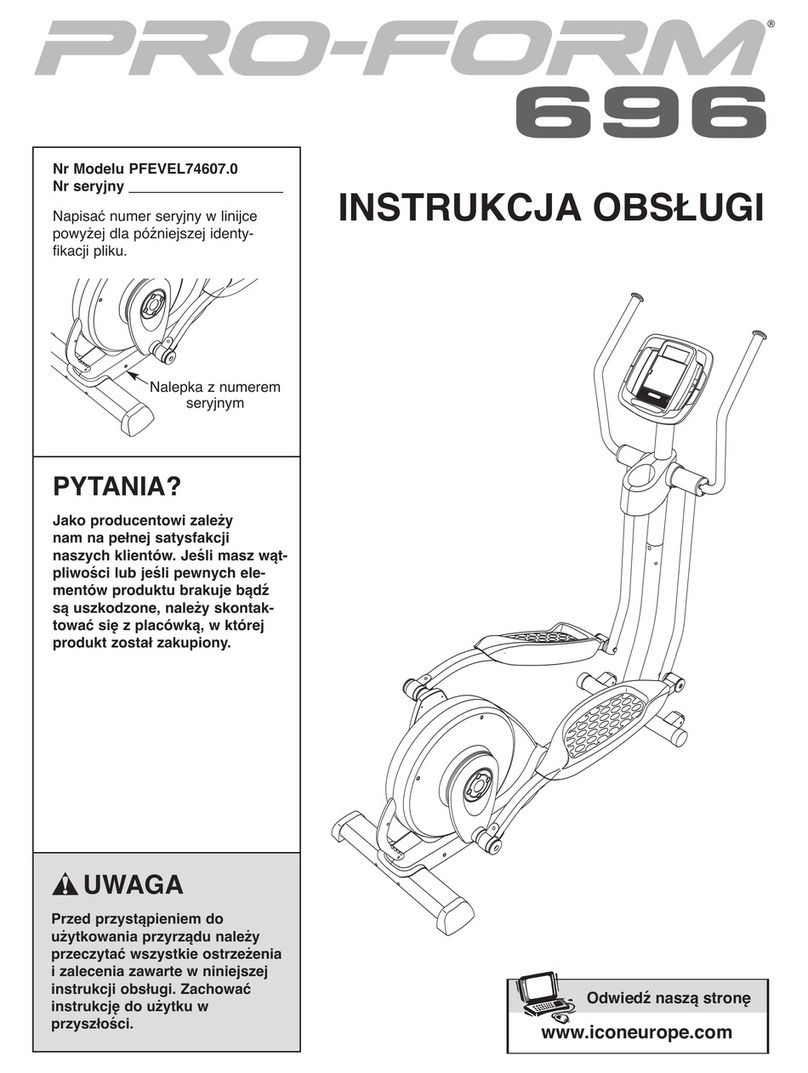 Pro-Form 696 Elliptical User manual