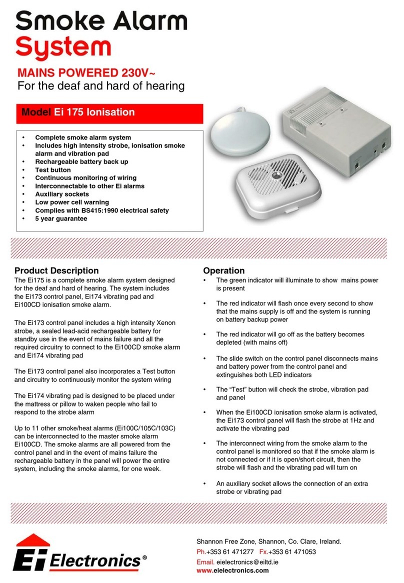 Ei Electronics Ei175 Ionisation specification Ei Electronics Ei175 Ionisation specification