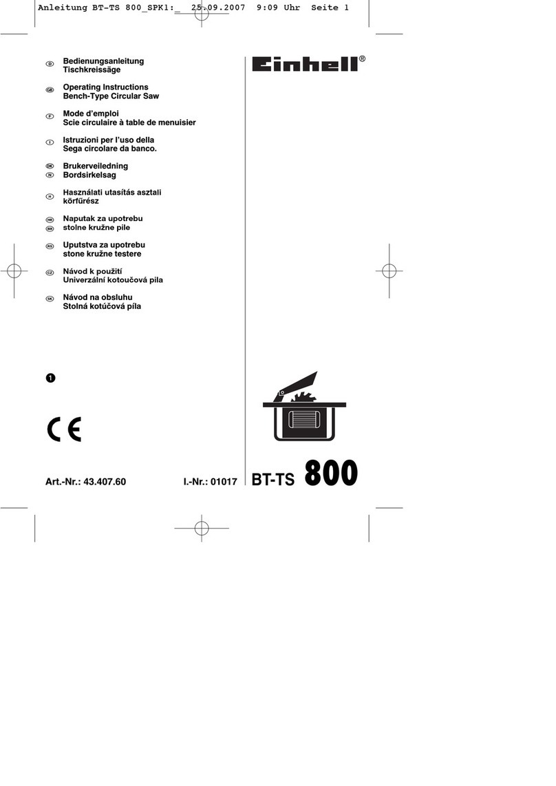 EINHELL BT-TS 800 User manual
