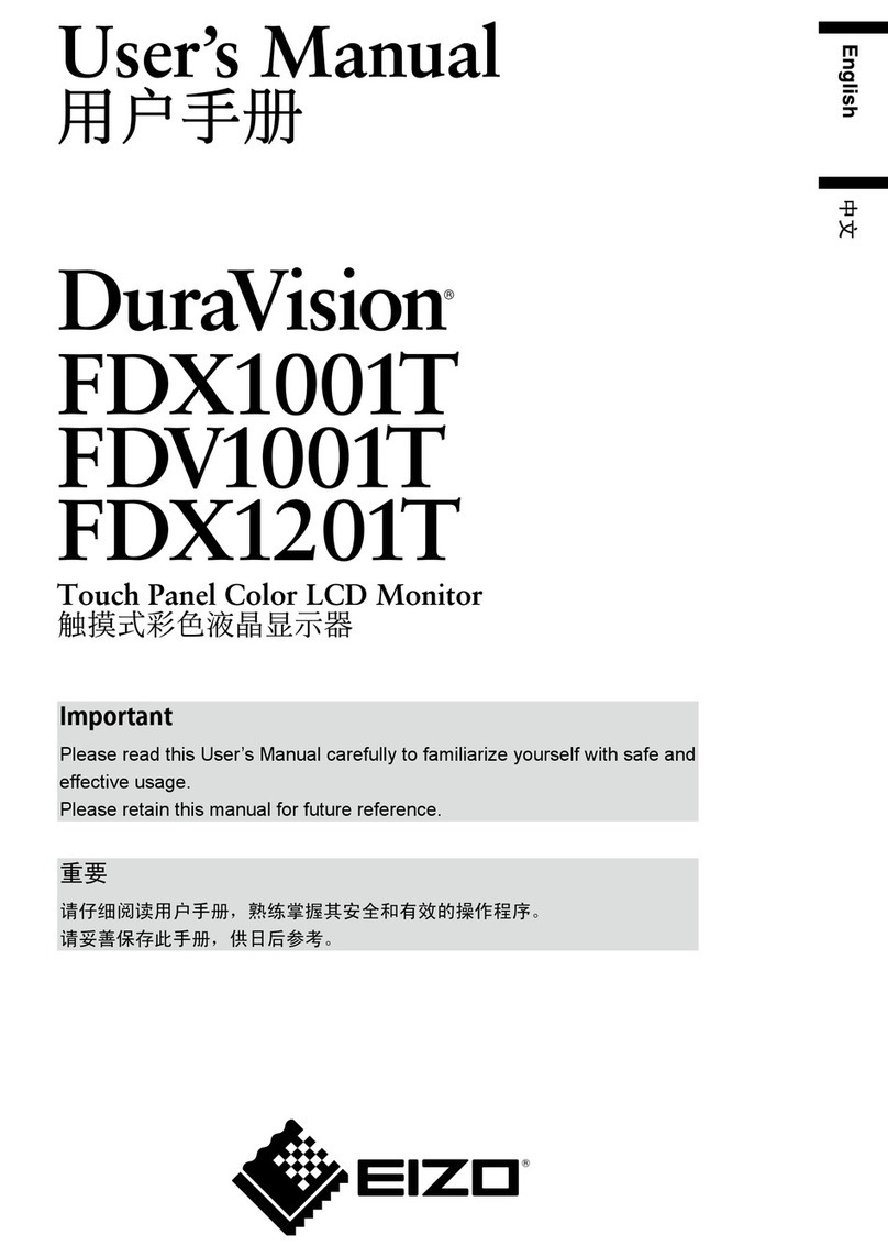 Eizo DURAVISION FDX1201T User manual Eizo DURAVISION FDX1201T User manual