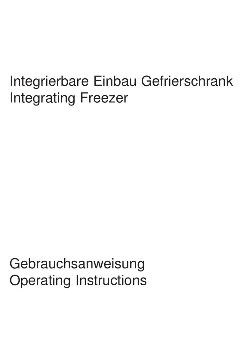 AEG Integrating Freezer operating instructions