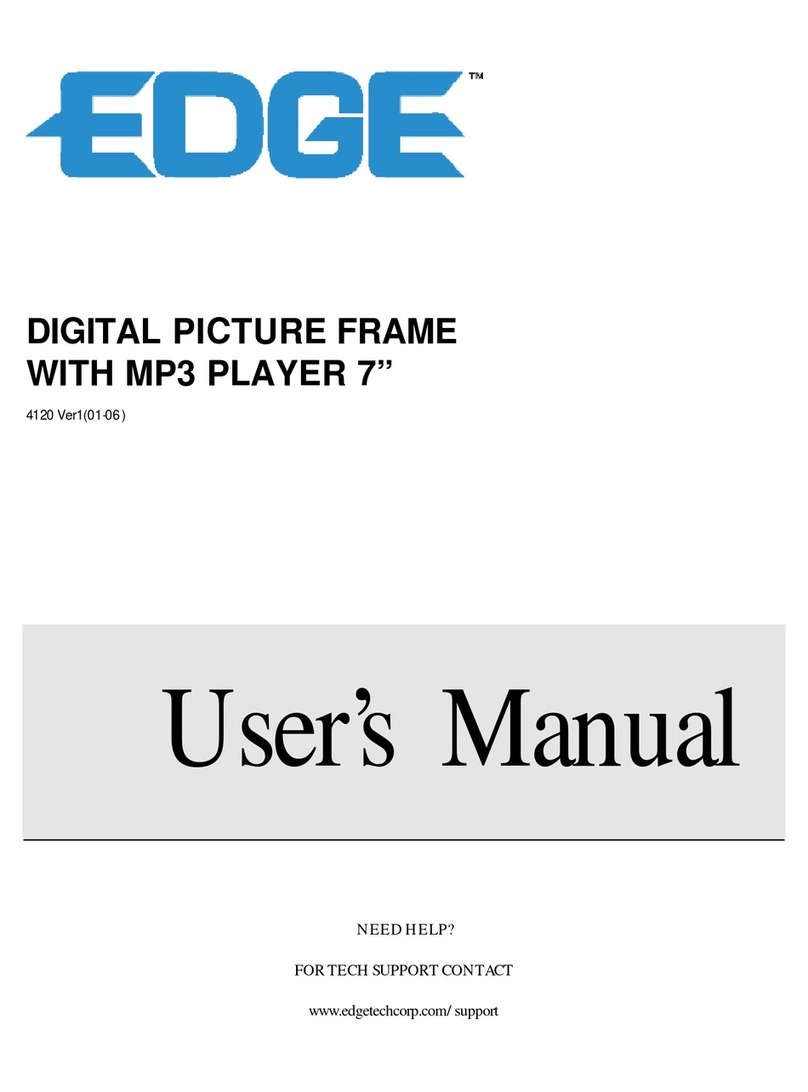 Edge DIGITAL PICTURE FRAME user manual