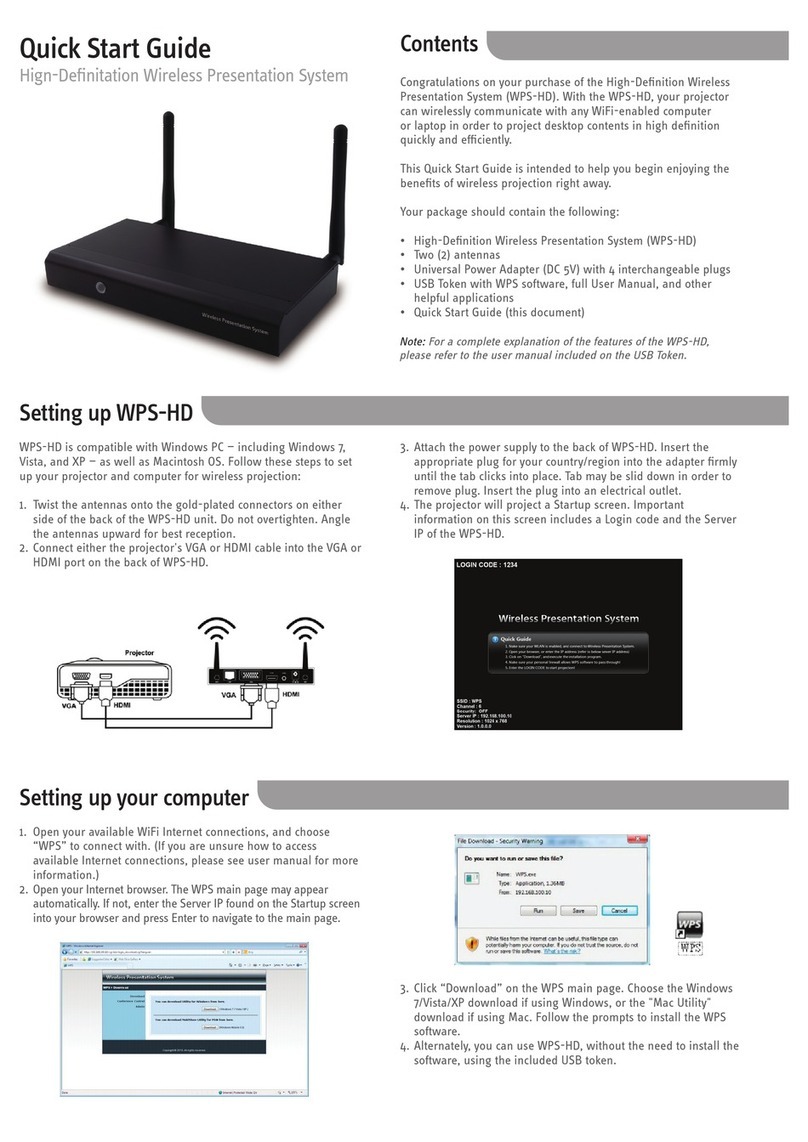 Ipevo high-definition wireless presentation system quick start guide