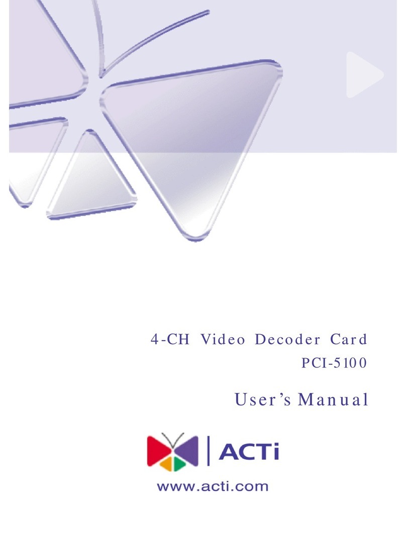 ACTi PCI-5100 User manual