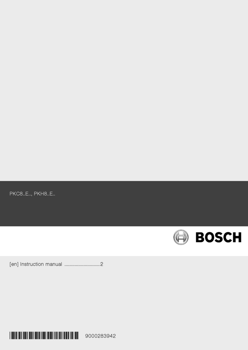 Bosch PKC8..E Series instruction manual