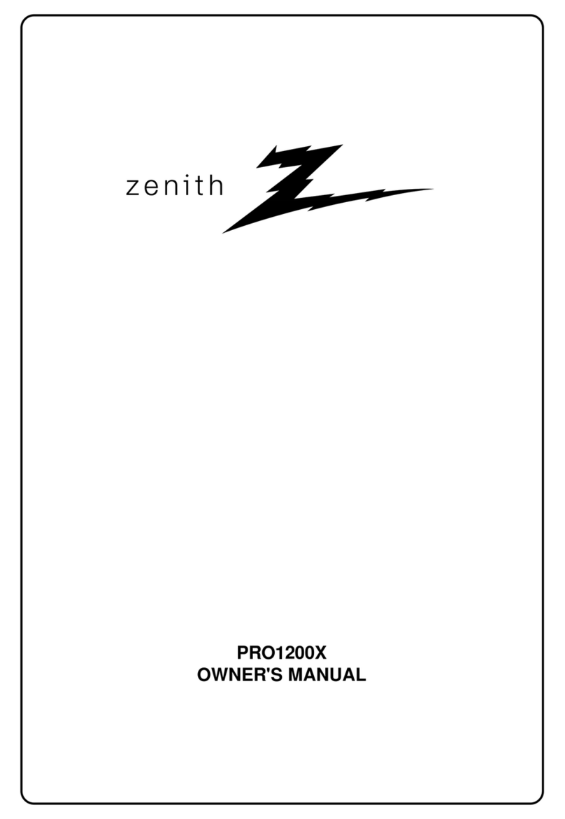 Zenith PRO1200X User manual Zenith PRO1200X User manual