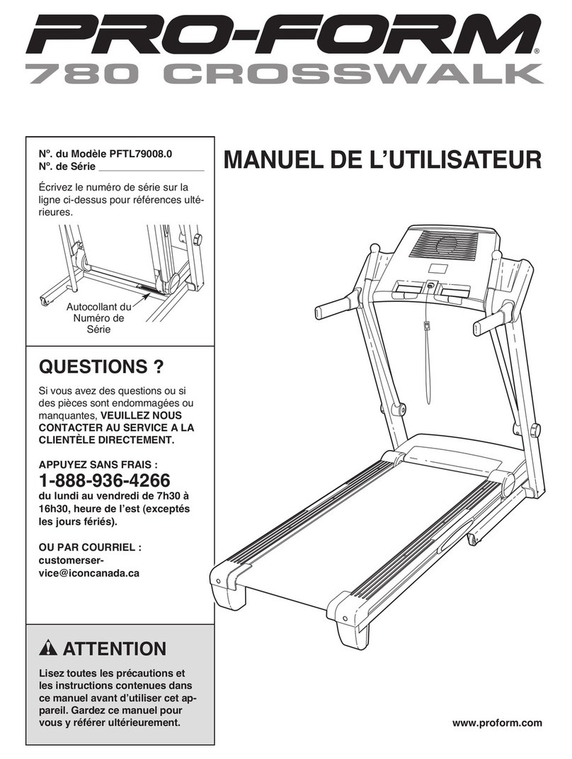 Pro-Form 780 Crosswalk Treadmill User manual