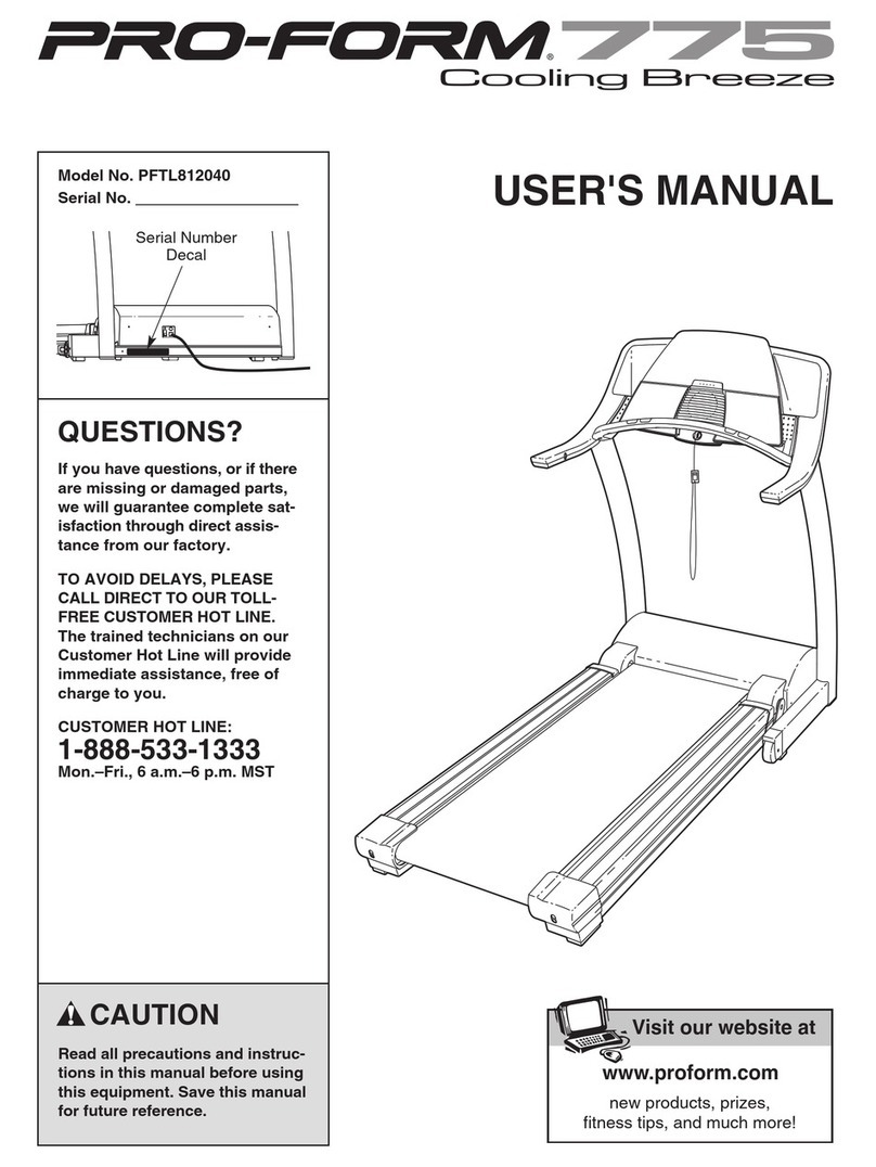 Pro-Form 775treadmill User manual