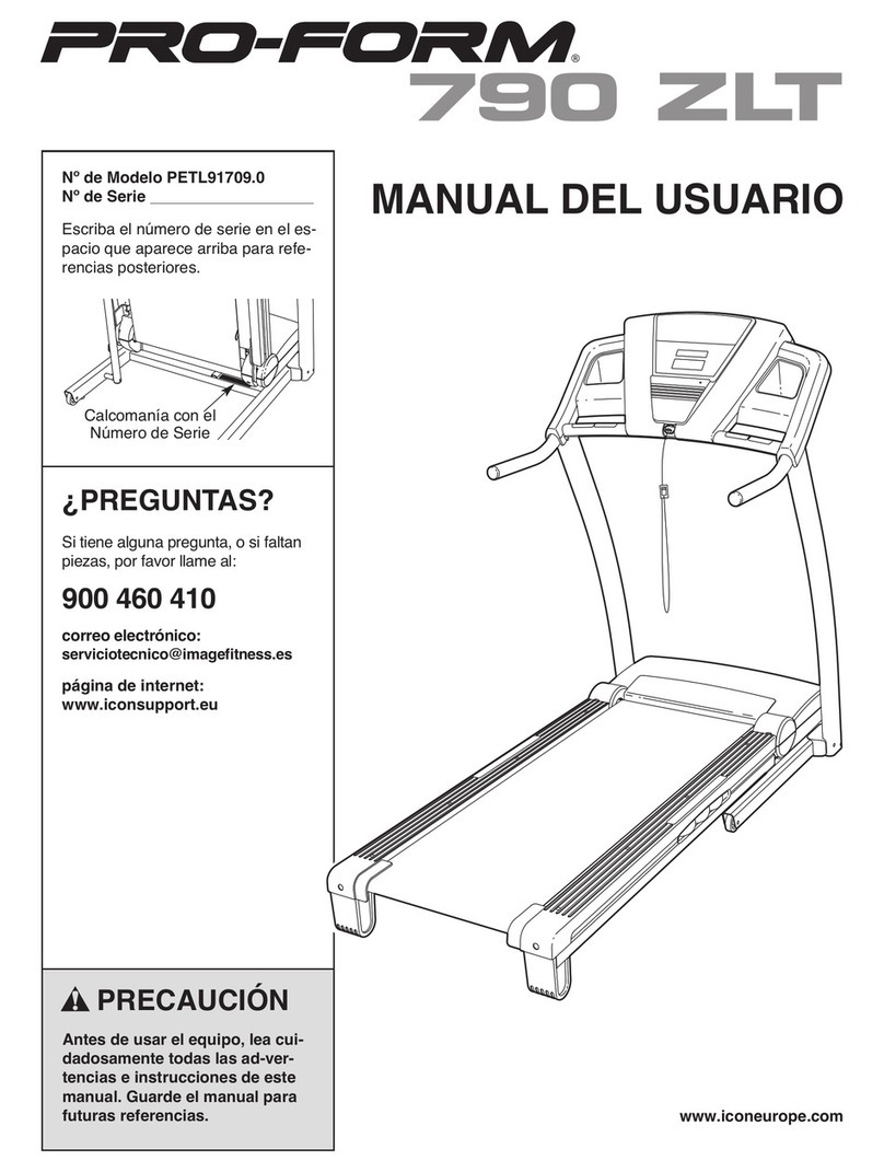 Pro-Form 790 Zlt Cwl Treadmill User guide