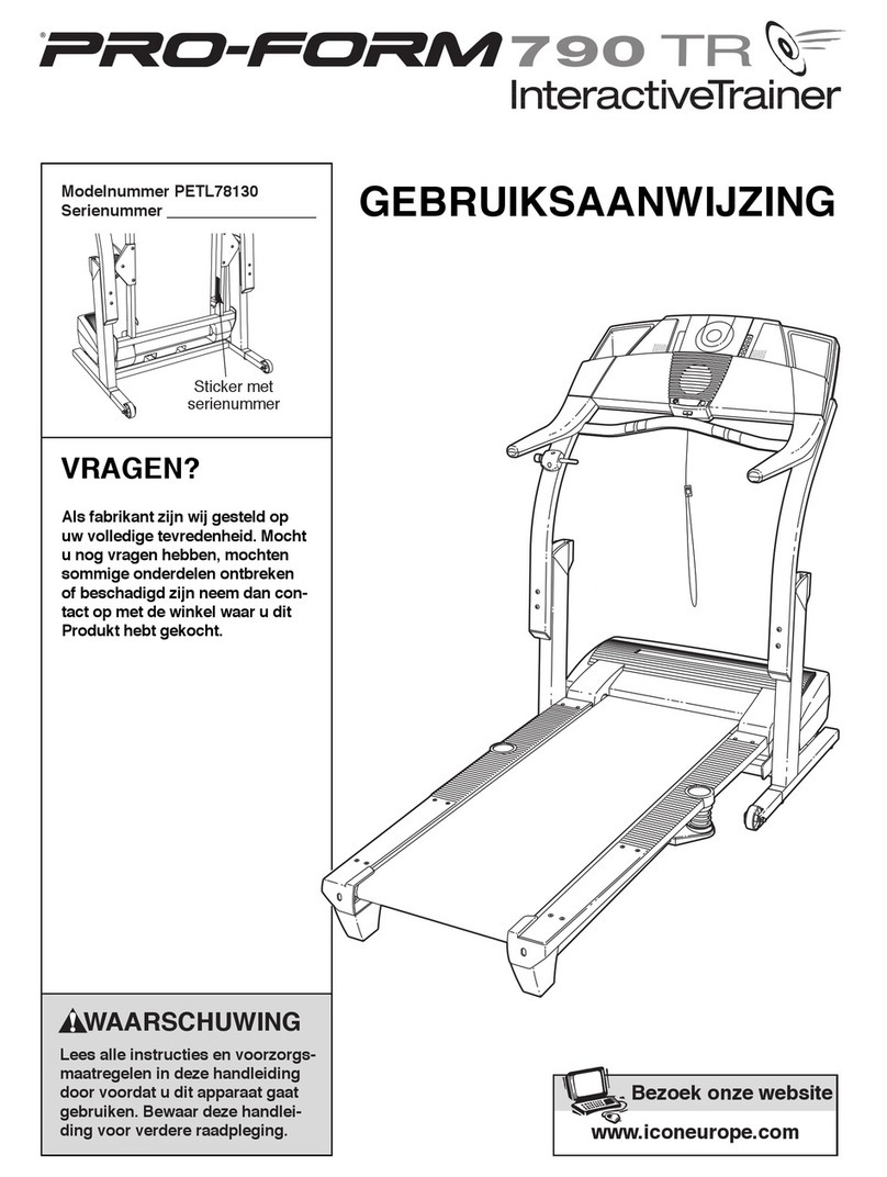 Pro-Form 790cd Treadmill System manual