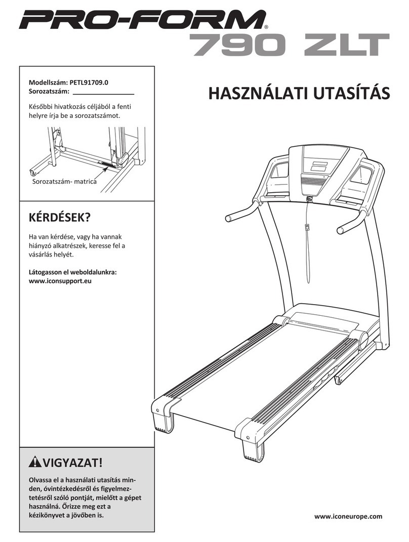 Pro-Form 790 Zlt Cwl Treadmill User manual