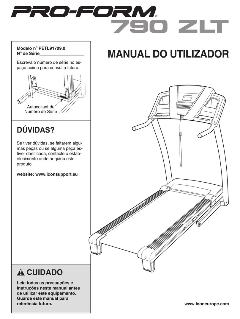 Pro-Form 790 Zlt Cwl Treadmill Setup guide