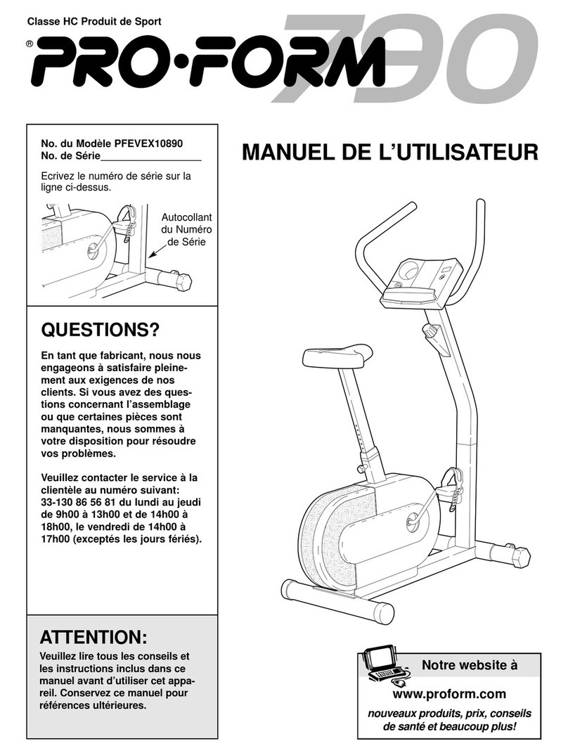 Pro-Form 790 E User manual
