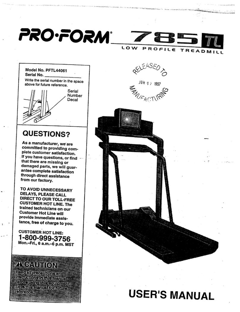 Pro-Form 785 TL User manual