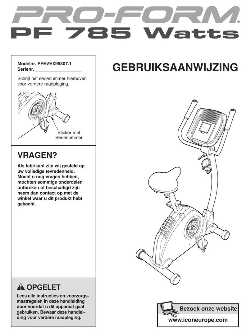 Pro-Form 785 Watts Bike System manual