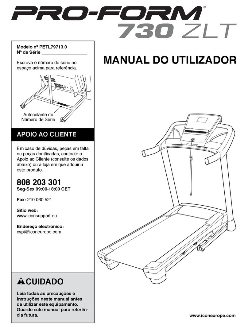 Pro-Form 730 Zlt Treadmill Setup guide