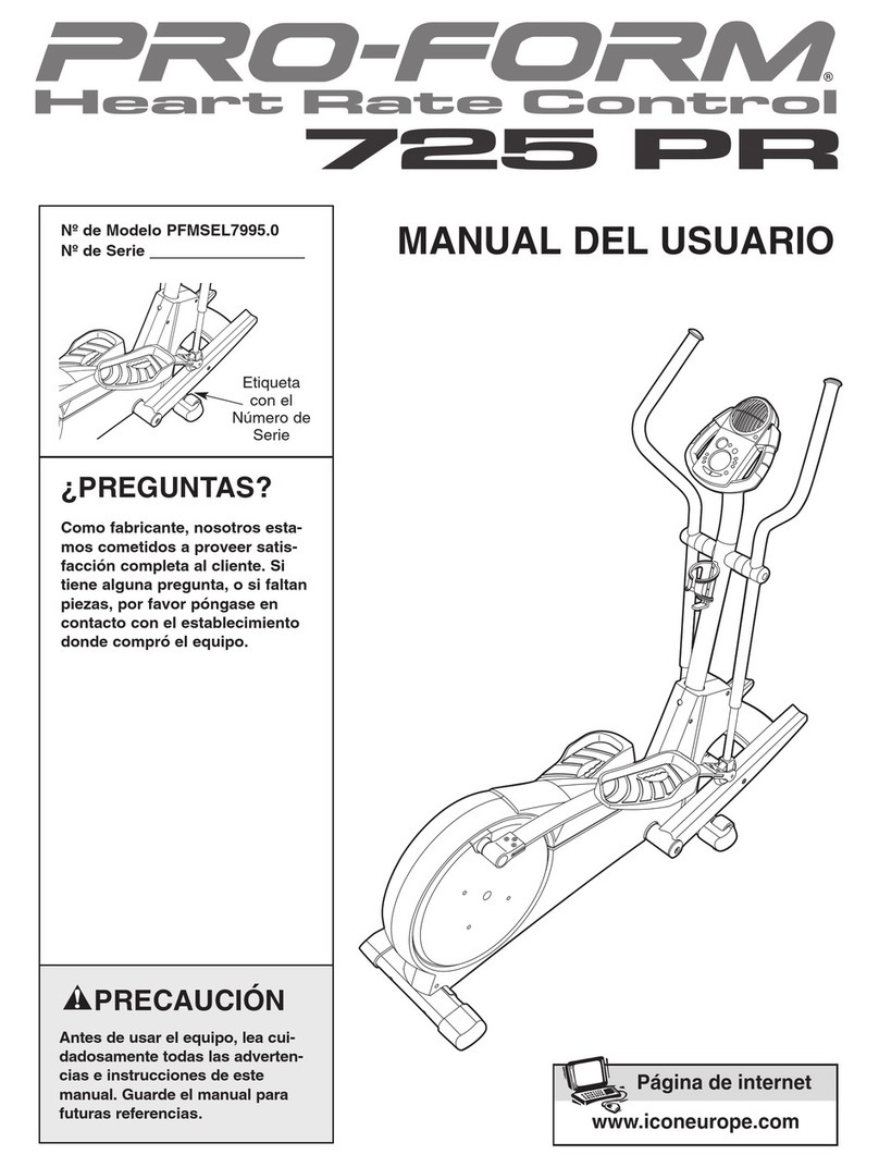 Pro-Form 725 Pr Elliptical User guide
