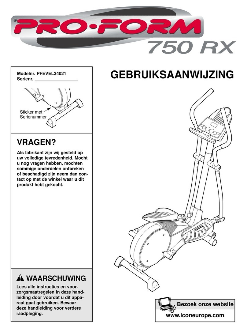 Pro-Form 750 Rx System manual