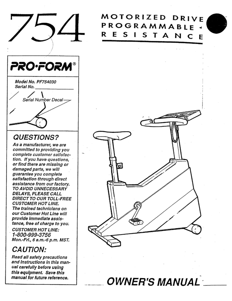 Pro-Form 754 User manual