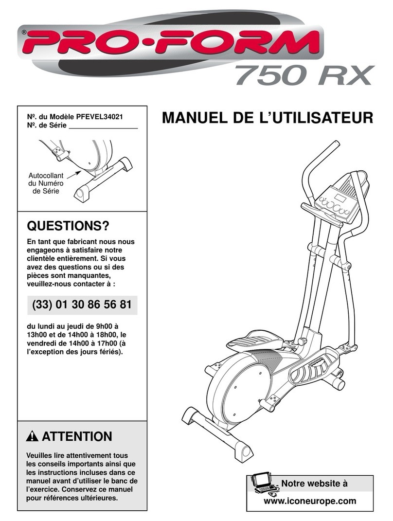 Pro-Form 750 Rx User manual