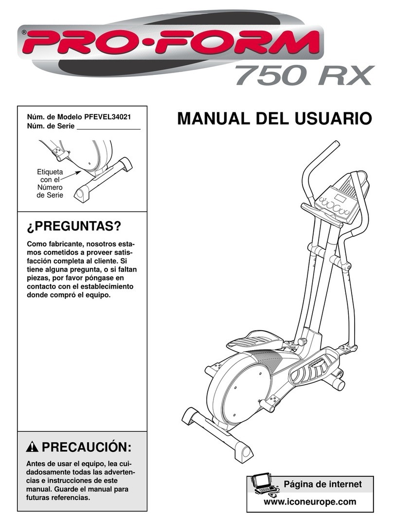 Pro-Form 750 Rx Manual Del Usuario Pro-Form 750 Rx Manual Del Usuario