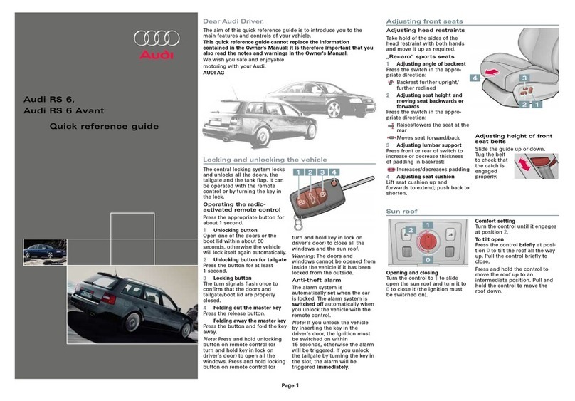 Audi RS6 User manual