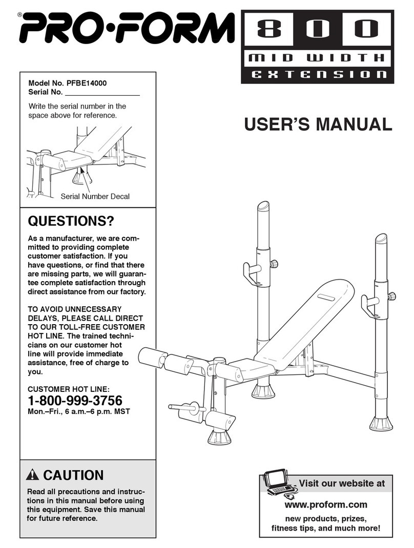 Pro-Form CardioCrossTrainer 800 User manual Pro-Form CardioCrossTrainer 800 User manual