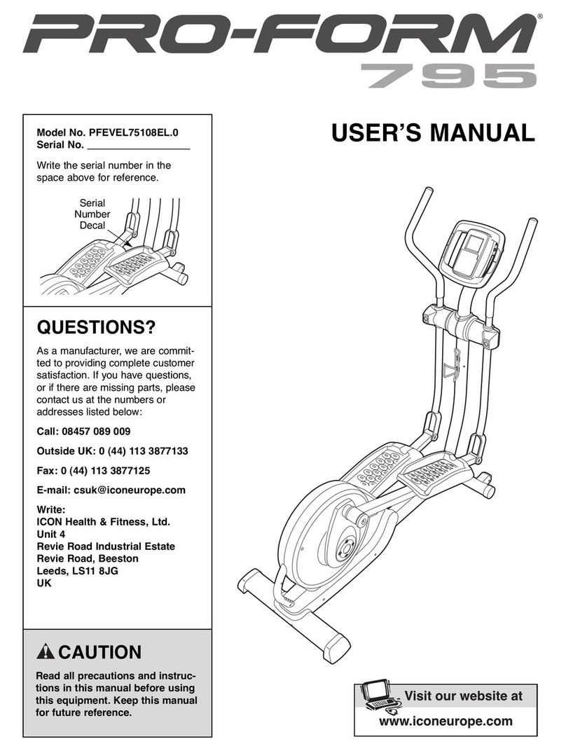 Pro-Form 795 User manual Pro-Form 795 User manual