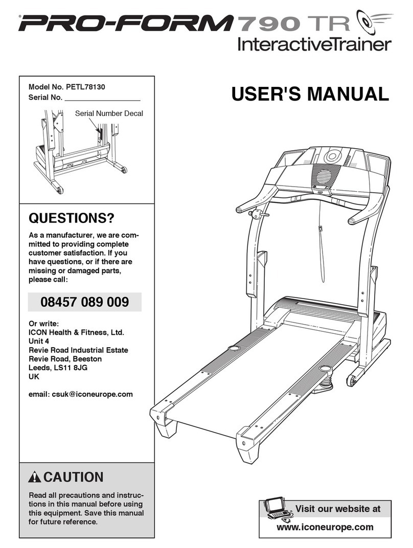 Pro-Form 790cd Treadmill user manual
