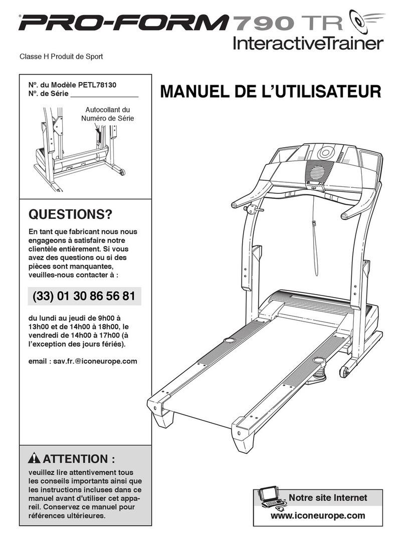 Pro-Form 790cd Treadmill User manual
