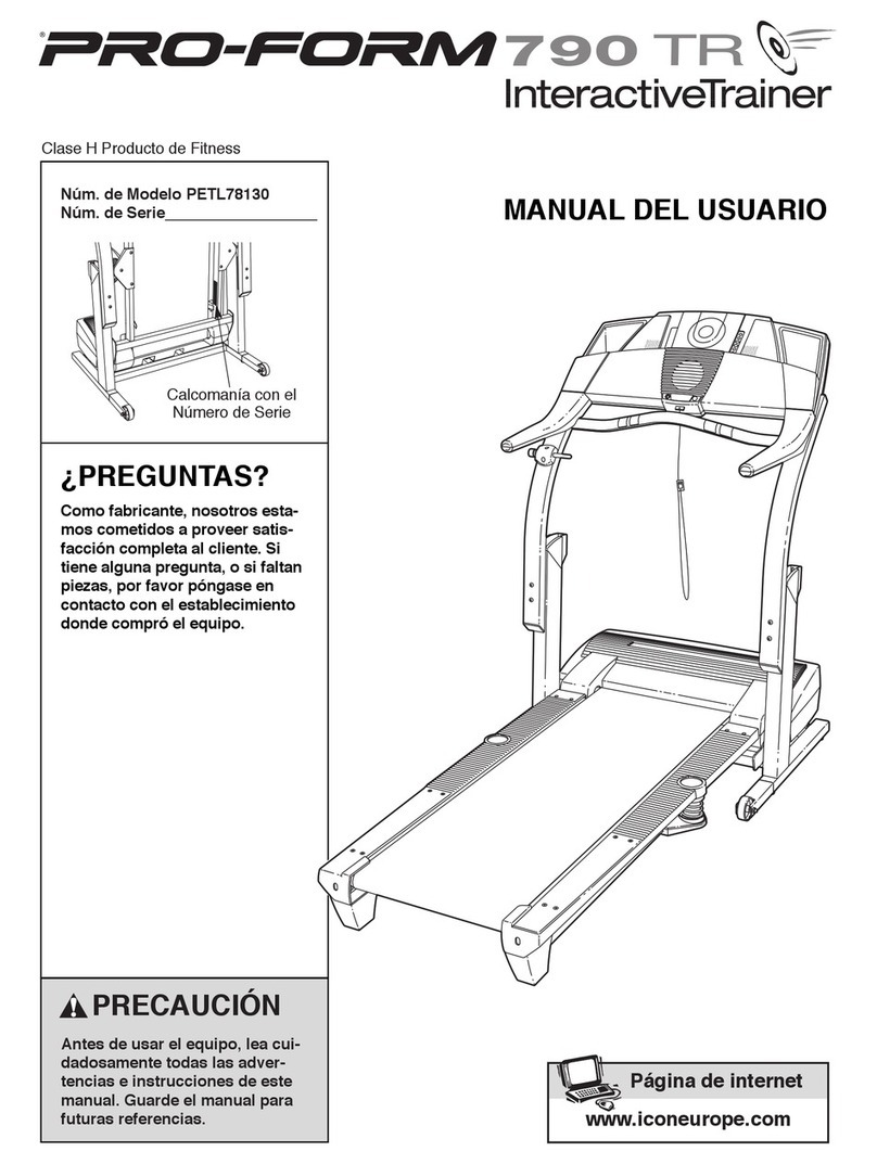 Pro-Form 790cd Treadmill Manual Del Usuario