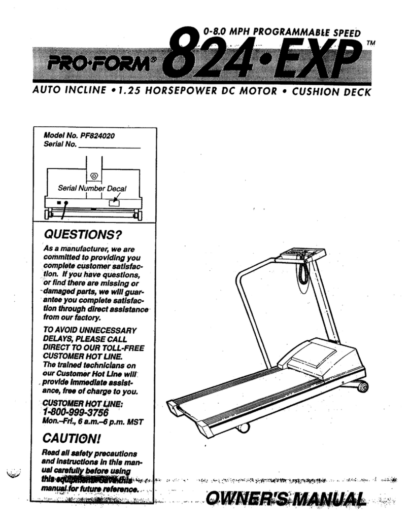 Pro-Form 824 Exp User manual