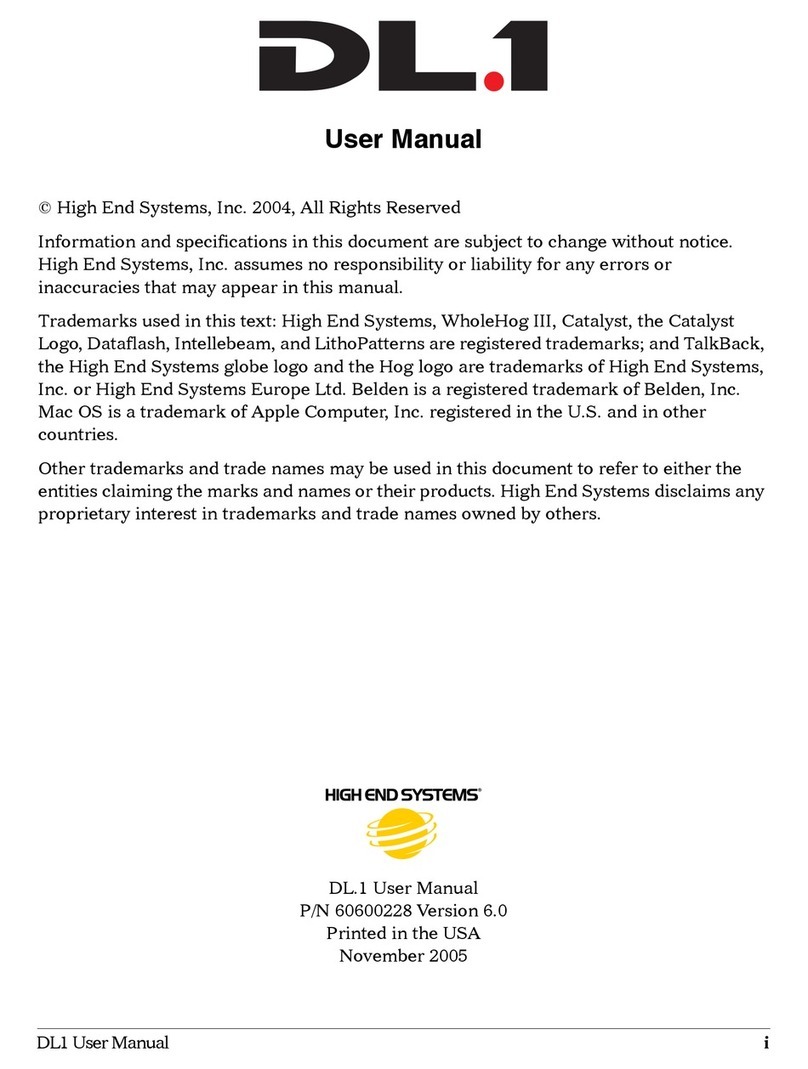 High End Systems DL.1 user manual