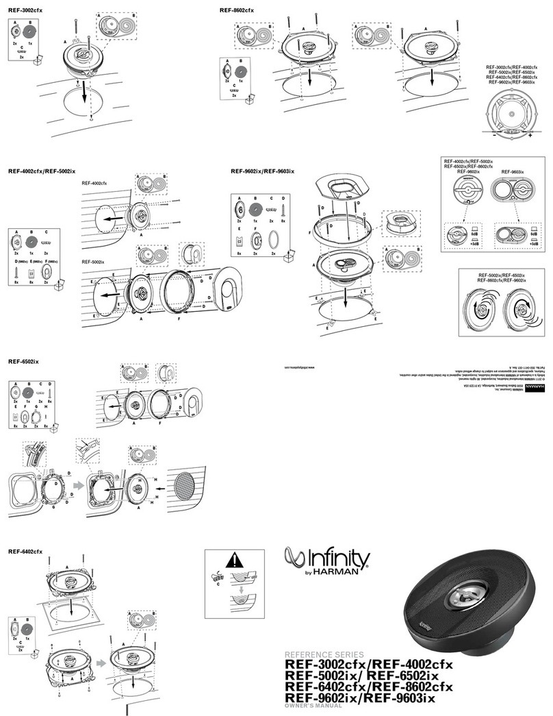 Harman Infinity REF-3002cfx owner's manual