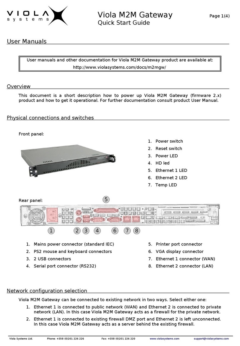 Viola Systems M2M quick start guide Viola Systems M2M quick start guide