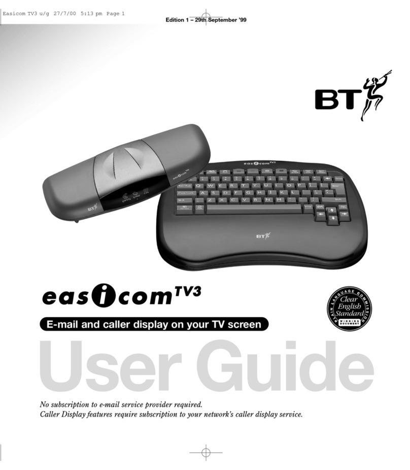 BT EASICOM TV3 User manual