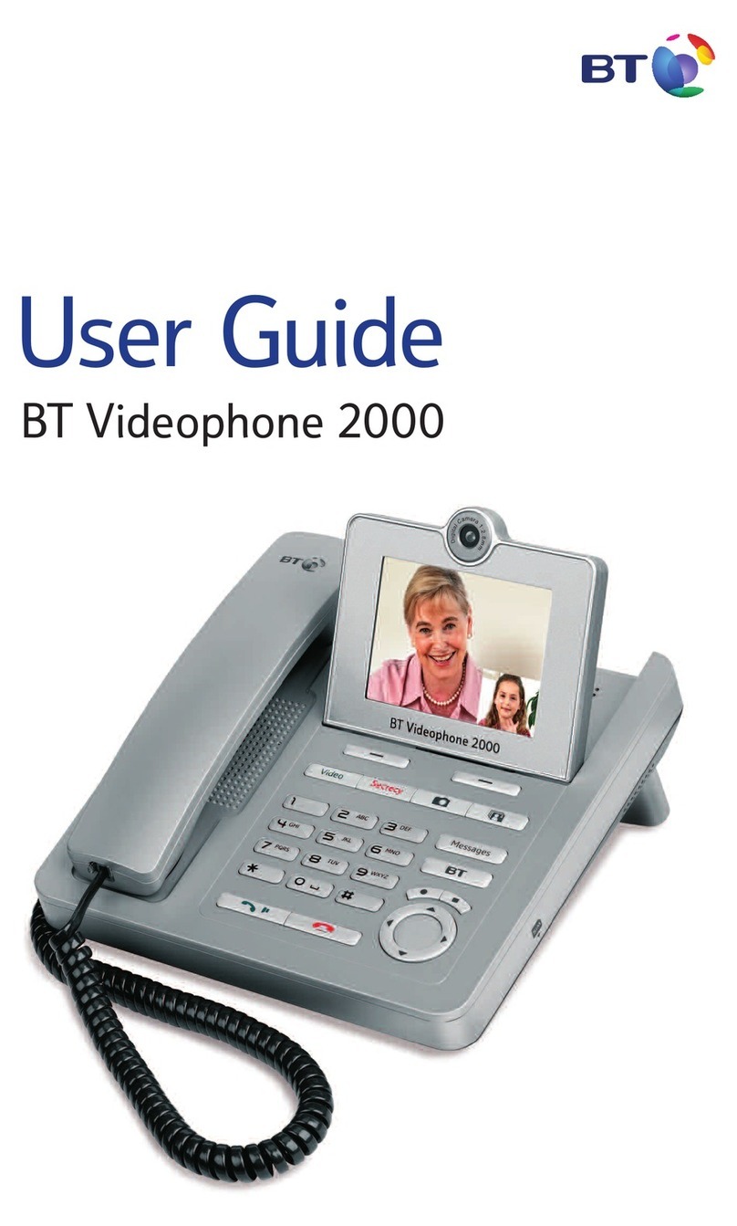 BT VIDEOPHONE 2000 user guide