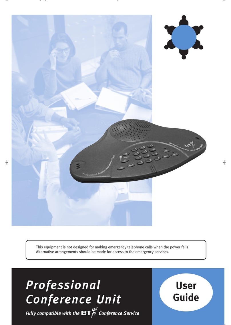 BT PROFESSIONAL CONFERENCE UNIT user guide