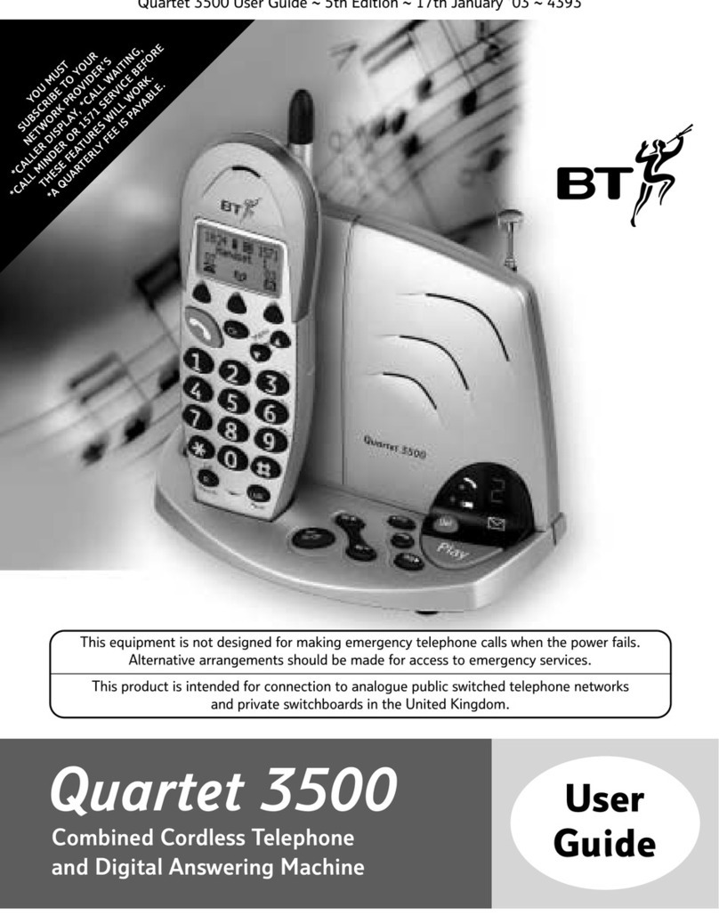 BT QUARTET 3500 User manual BT QUARTET 3500 User manual