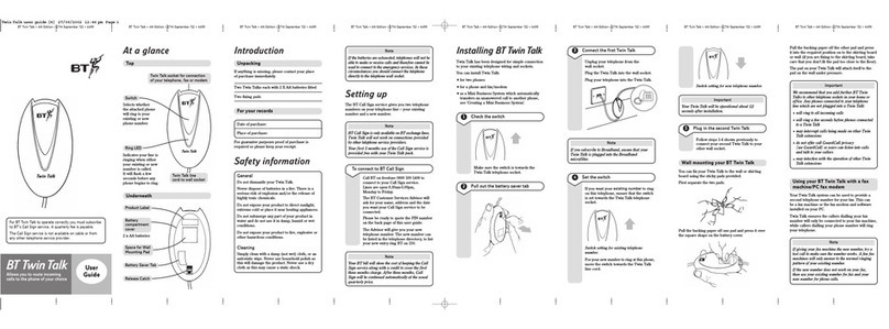 BT TWIN TALK User manual
