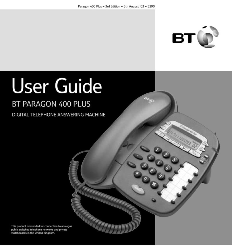 BT PARAGON 400 PLUS User manual