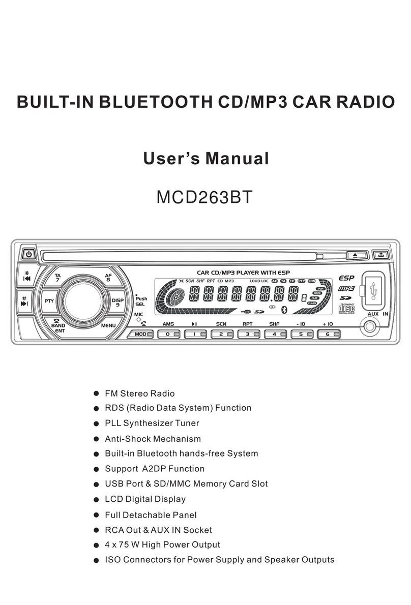 Caliber MCD263BT User manual