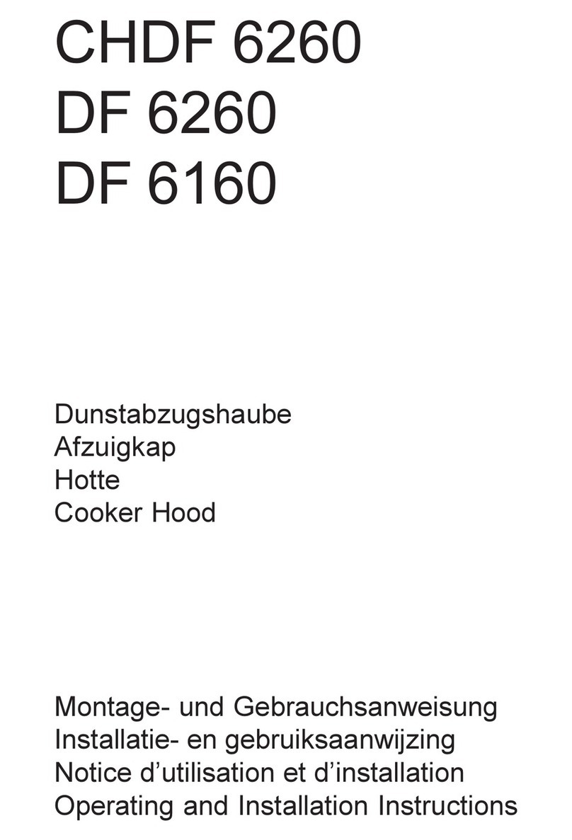 AEG COOKER HOOD DF 6160 Operating and installation instructions