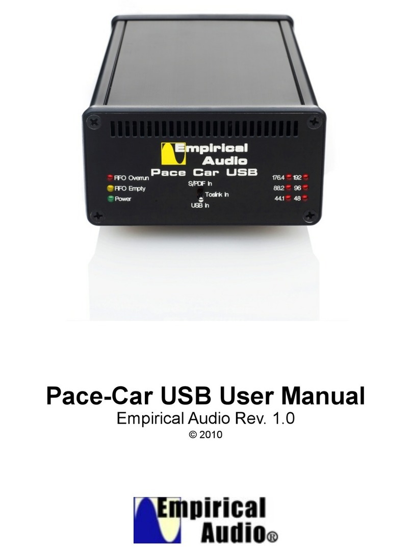 Empirical Audio Pace-Car USB User manual